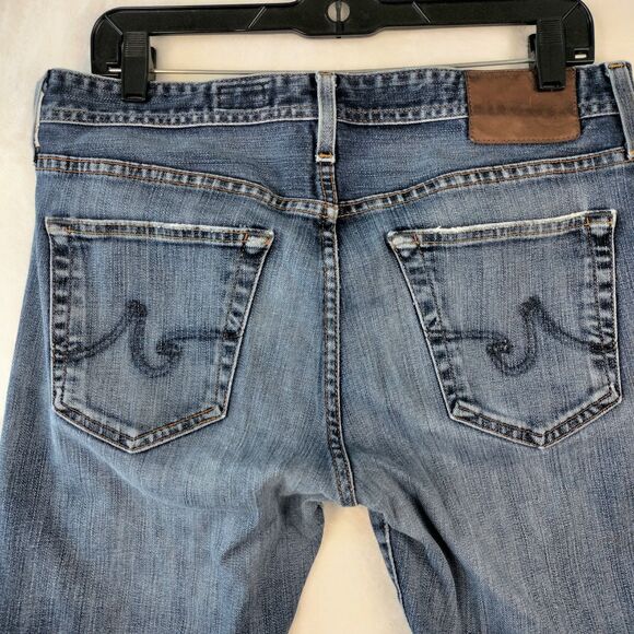 Adriano Goldschmied Jeans Mens 32x34 Blue Matchbox Slim Straight Dark Wash Denim - Picture 12 of 16